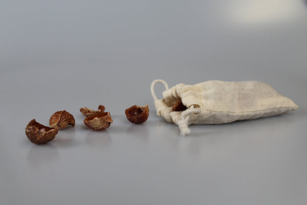 Soapnuts and muslin cotton bag 